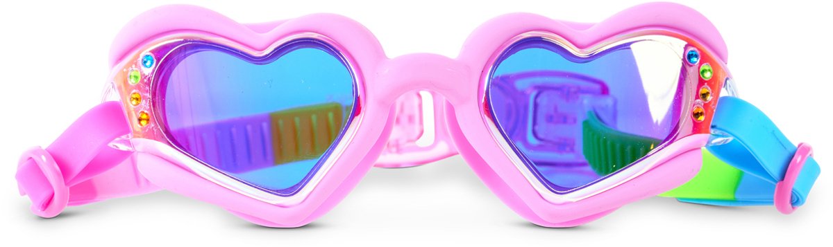 Bling2o lunettes de natation enfants - peluche béguin - lunettes de plongée - anti-buée - protection UV - rose
