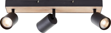 Brilliant Jello Wood - spot de plafond - 3xgu10 - bois noir