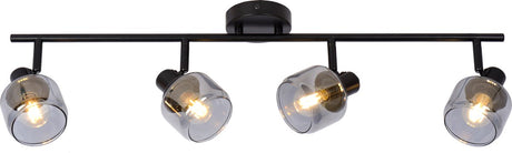 Lucide bjorn - spot de plafond (plafonnier) - 4xe14 - noir