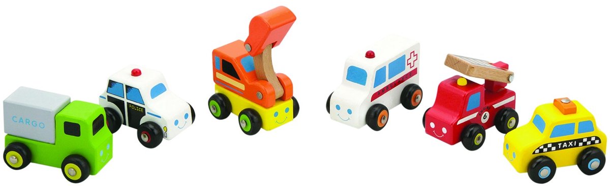 Vigatoys - mini véhicules - set - 6 pièces