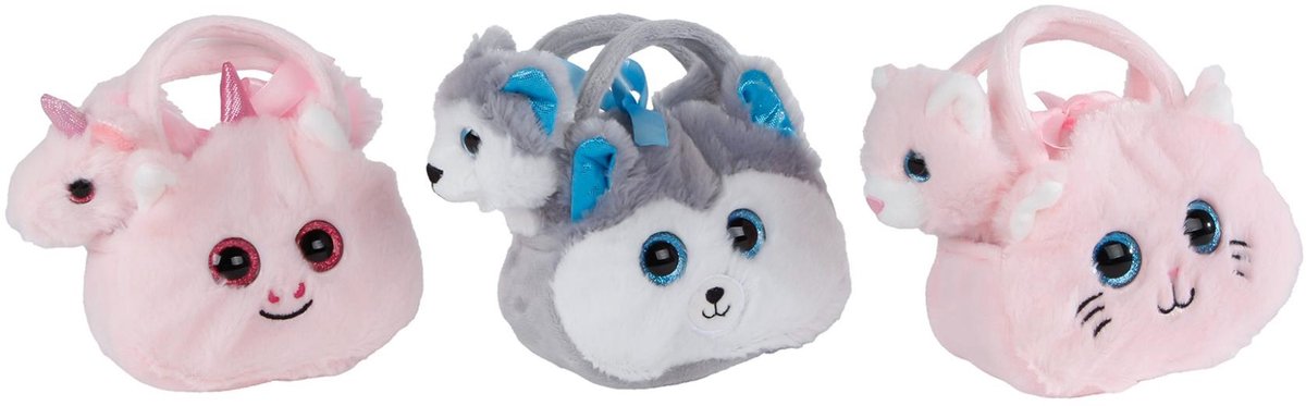 Peluche en sachet 12 cm 3 assortis | 3 pièces