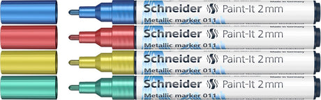 Instruments d'écriture Schneider marqueur métallique Schneider - paint-it 011 - largeur de trait 2 mm - 4 pièces - s-ml01111502
