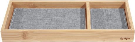 Boîte à stylos Sigel - style œil - bambou - 245x109x25mm - avec incrustation - si-sa205