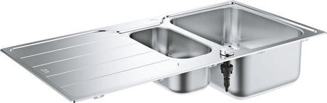 Évier Grohe K500 en acier inoxydable avec bouchon de panier