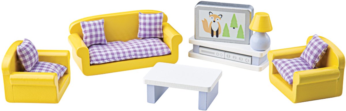Salon de mobilier de maison de poupée Tidlo