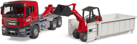 Bruder, voiture miniature du camion Man TGS avec conteneur, rouge