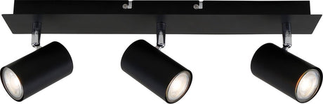 Briloner run - spot en saillie - plafonnier avec spots inclinables - spot de plafond avec gu10 - noir