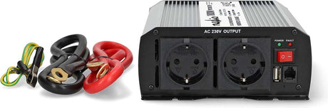 Onduleur de voiture Nedis 1000w – 12v 230v – 2x prise 1x port de charge USB – onde sinusoïdale modifiée – convertisseur de tension