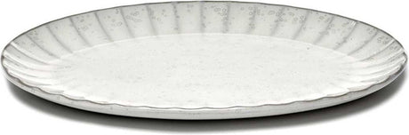 Serax - sergio herman inku - assiette ovale l - blanc - 2 pièces
