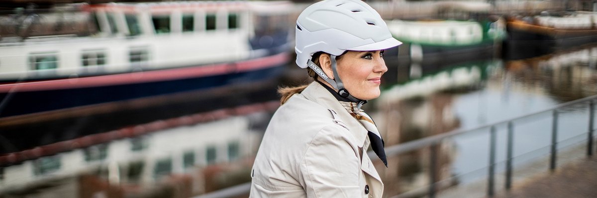 Casque Polisport E'City blanc crème M 55-58cm Speed Pedelec