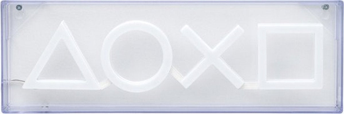 Paladone playstation icons led neon light – officieel gelicentieerd vrijstaand of aan de muur te bevestigen lichtbord – gamekameraccessoires en decoratie voor gamers –