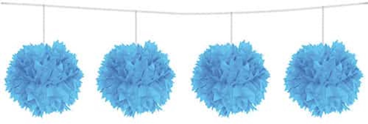 Guirlande de pompons bleus Folat bv