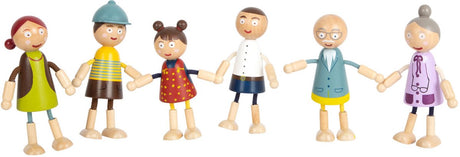 Small foot - maison de poupée familiale en bois pliable, 6 pcs.