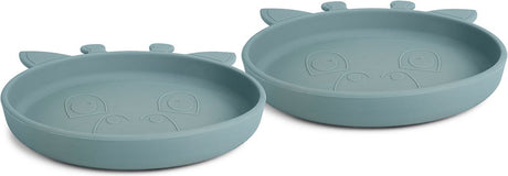 Nuuroo nuuro - assiette enfant en silicone akila girafe antidérapante 2 pièces - plomb