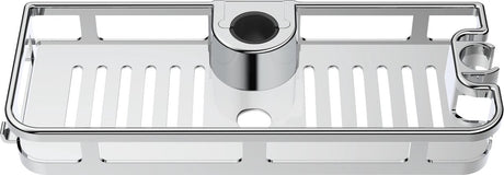 Wenko support de douche libertà chrome 28x12cm - support de douche sans perçage - panier de douche