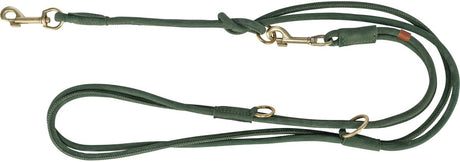 Trixie Laisse pour chien Pure réglable ronde en cuir cousu vert sauge