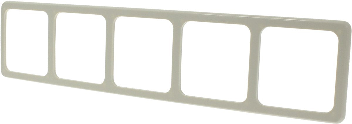 Plaque de recouvrement encastrable standard Peha - 5 voies - crème