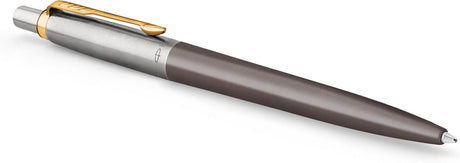 Parker jotter-balpen | grijze lak met gouden details | medium punt | blauwe inkt | geschenkverpakking