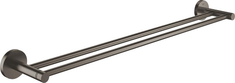 Porte-serviettes Grohe essentials - 60 cm - double - graphite dur brossé