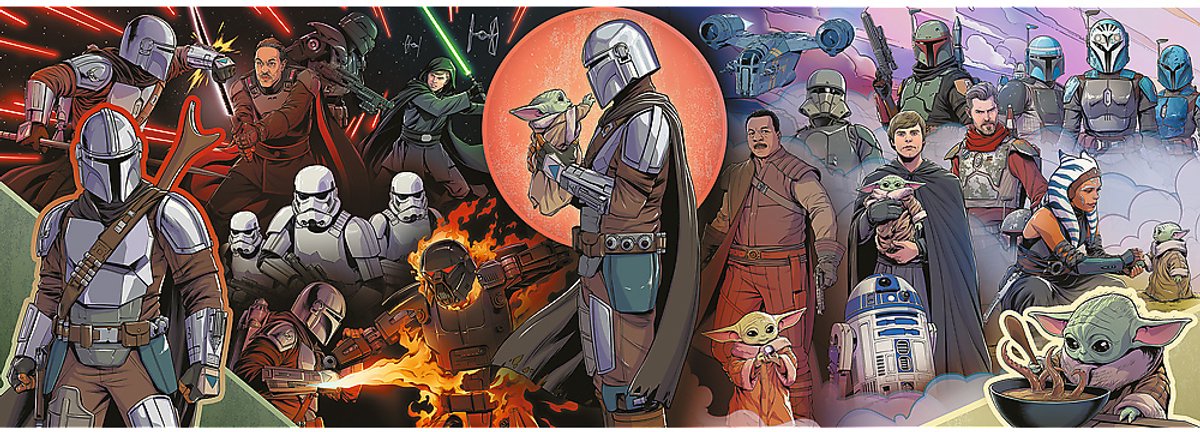 Puzzle Trefl Star Wars - Mandalorien - Panorama 1000 pièces.
