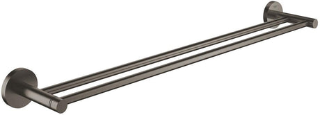 Grohe commence porte-serviettes double - 600 mm - montage mural - métal - graphite dur brossé