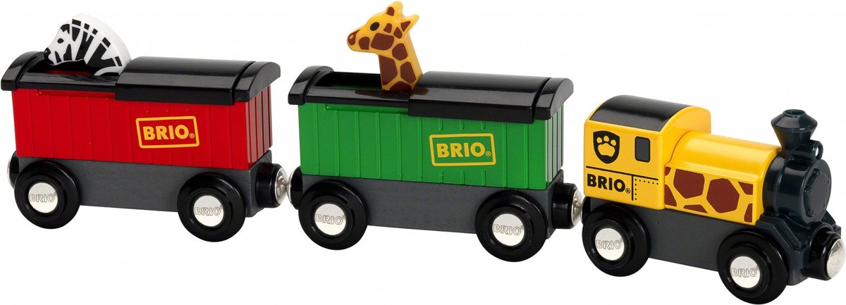 Train Brio avec animaux de safari - partie voie ferrée à partir de 3 ans - 33722