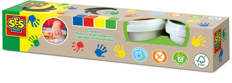 Peinture au doigt Ses eco, 4 couleurs