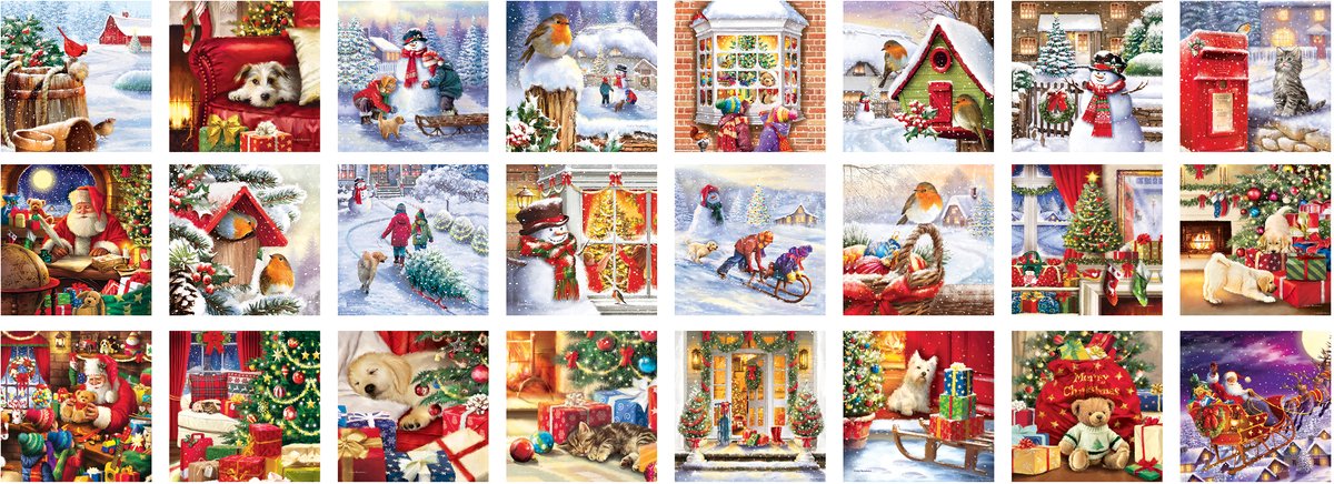 Eurographics - calendrier de l'avent, souvenirs de Noël [calendrier de l'avent, souvenirs de Noël] - Simon Treadwell - 24×50 pièces 12,5×12,5 cm (l×h) - calendrier de l'avent