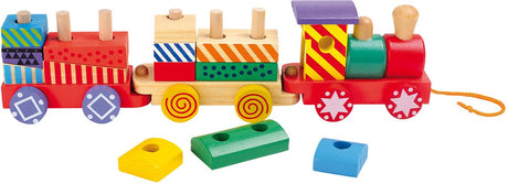 Small foot - Train de blocs à empiler en bois, 16 pièces.