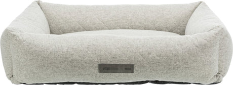 Lit pour chien Trixie - orthopédique gris clair 120x75 cm - mousse à mémoire de forme, antidérapant, housse amovible