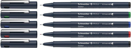 Schneider instruments d'écriture schneider fineliner - pictus - couleurs assorties - 5 pièces - s-197595