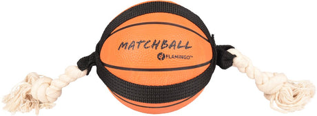 Jouet pour chien Flamingo – ballon de basket-ball avec corde – jouet pour chien – corde pour chien – balle pour chien – balle pour chien – 40 cm – orange