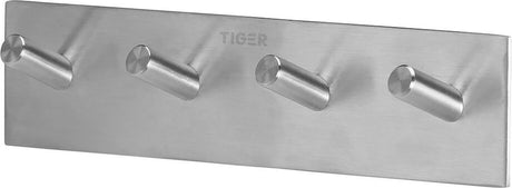 Tigre carré - crochet porte-serviettes multi - sans perçage - crochets porte-serviettes - ruban adhésif 3m - acier inoxydable brossé