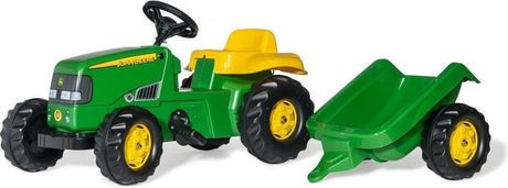 Rolly Toys John Deere Tracteur à pédales Rollykid - avec remorque - à partir de 3 ans