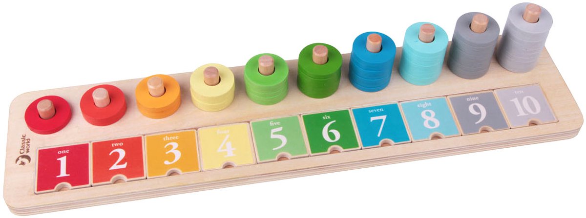 Comptoir empilable en bois Classic World World, 66 pcs.