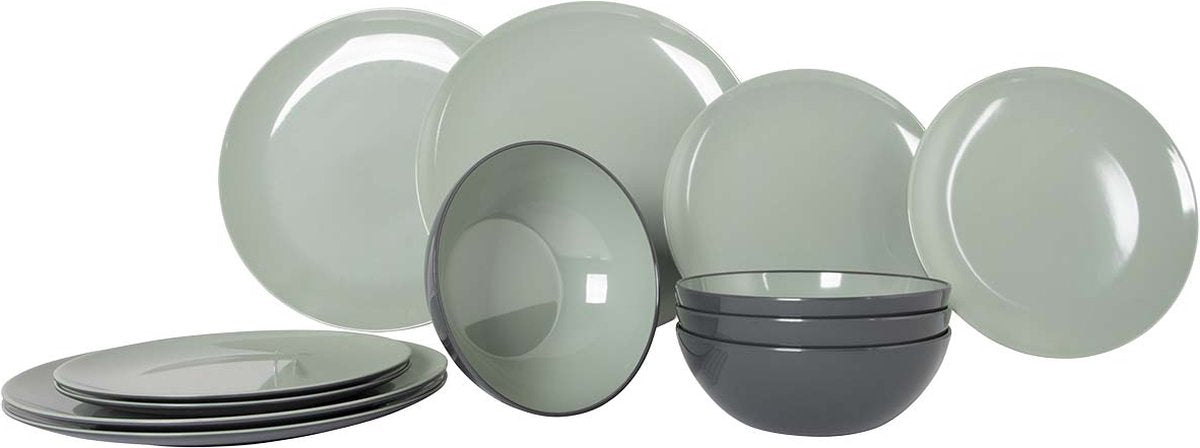 Vaisselle Gimex Vivid Line - vert - 12 pièces