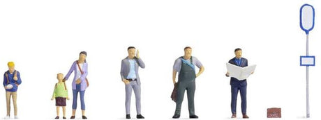 Noch 36246 n à l'arrêt de bus figurines modèle prêt à l'emploi