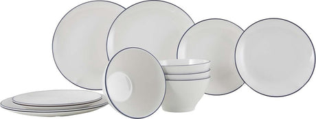 Gimex - ligne linea - vaisselle - bleu - 12 pièces