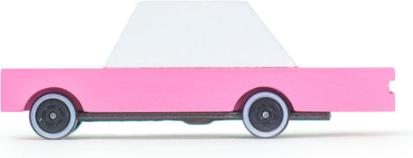Candylab toys candycar world : berline rose (f236) 8,9x4,1x3cm, moulé sous pression en bois, magnétique, dans une boîte cadeau, 3+