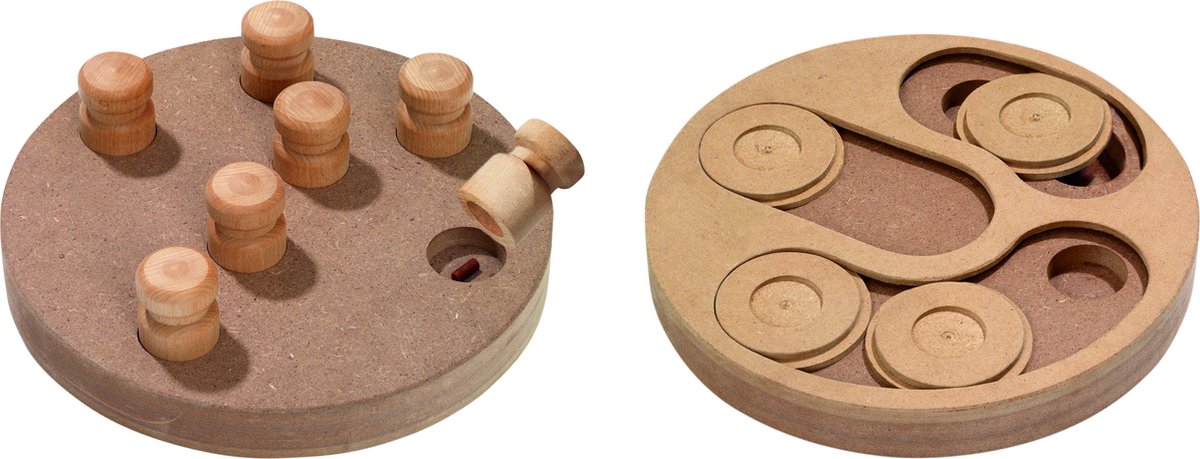 Jouet pour chien Flamingo – Penny de train cérébral – Jeu d'intelligence pour chiens – Jeu de puzzle en bois – 25 cm – Travail cérébral pour chiens