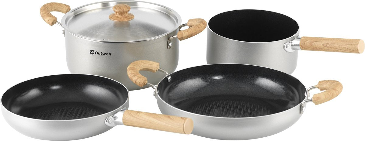 Outwell Feast Ceramic Set XL Ensemble de poêles de camping 3 poêles en céramique
