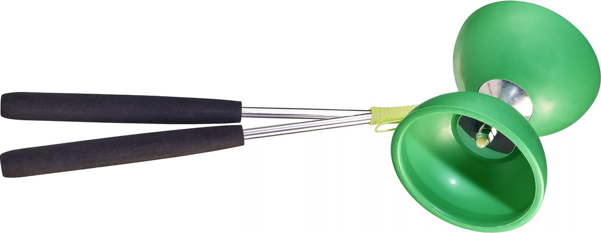 Diabolo en caoutchouc eureka avec bâtons - vert foncé