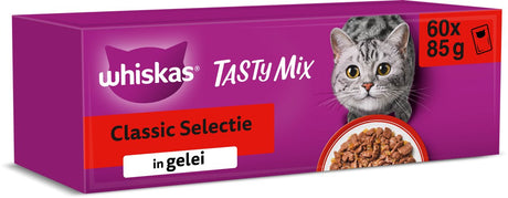 Nourriture pour chat Whiskas - adulte 1+ - sélection classique en gelée - 60x85g