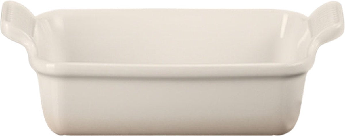 Le creuset ovenschaal 19 cm - 1,1 l - aardewerk - meringue - rechthoek