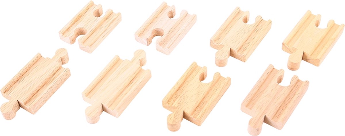 Bigjigs Wooden Rails - Mini, 8e.