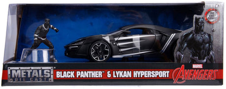 Jada Toys Jada moulé sous pression Avengers Black Panther avec voiture 1:24