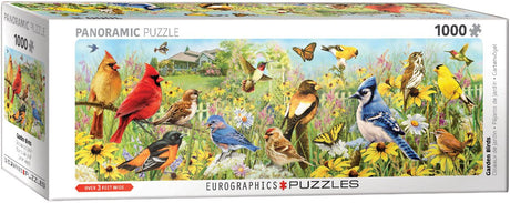 Eurographics - oiseaux de jardin [oiseaux de jardin] - greg giordano - 1000 pièces 96×32cm (l×h) - puzzle panoramique