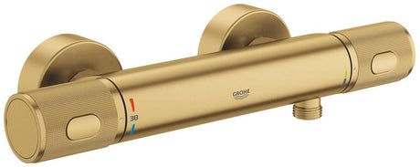Mitigeur thermostatique de douche Grohe Precision Feel – 150 mm – CoolTouch – Turbostat – Progrip – Cool Sunrise brossé