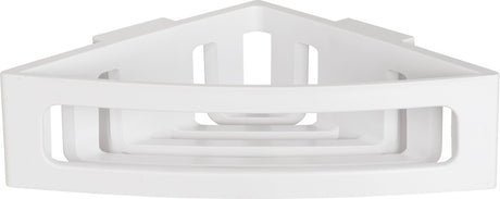 Wenko turbo-loc bralia support d'angle blanc mat 35x9cm - support de douche - panier de douche - montage sans perçage - autocollant