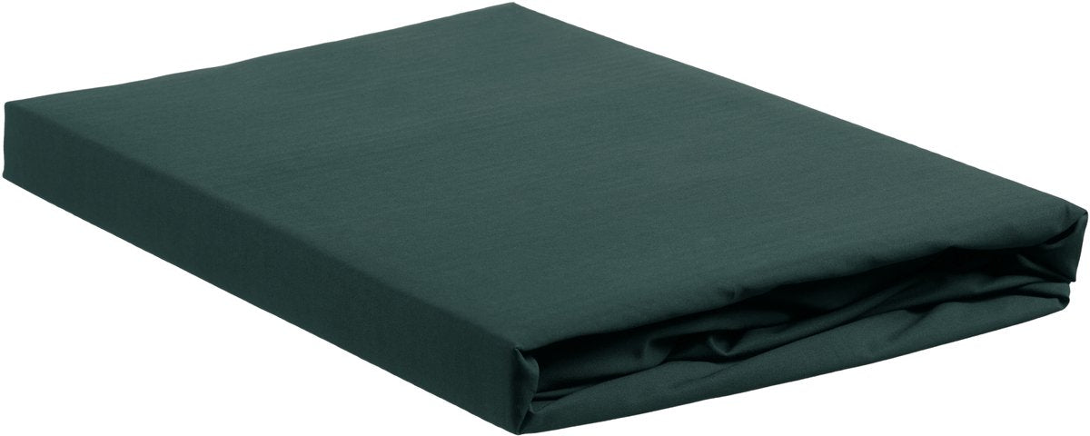 Ambiante katoen - topper hoeslaken - 140x200 - donker groen